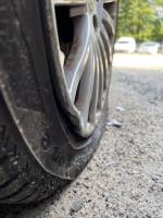 jante déformée à faire réparer vers Bégles Bordeaux